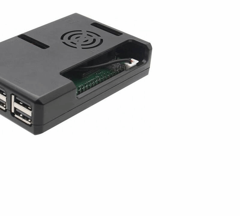 Abs Case For Raspberry Pi 3/2/B+ (Black)-RA-84-D