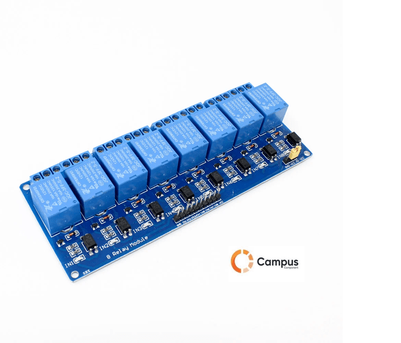 8 Channel Relay Module with light coupling 12V-AR-834-D